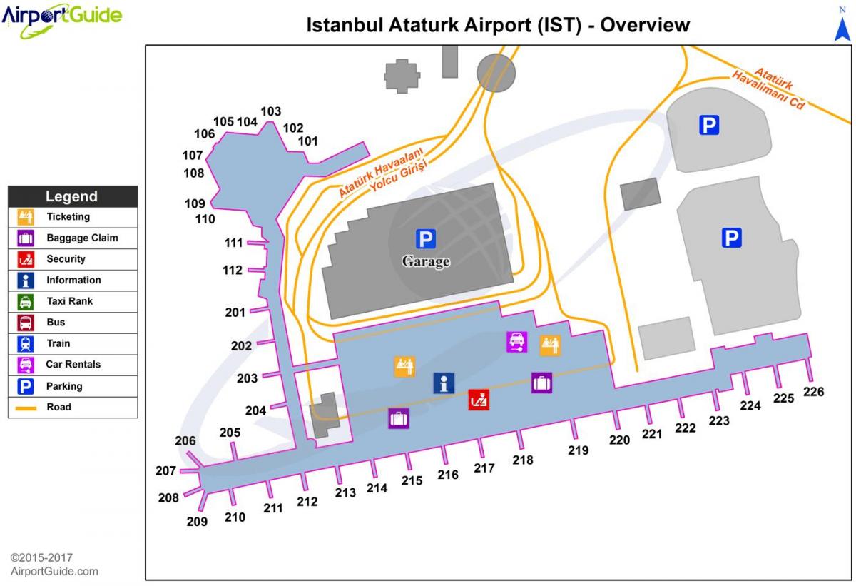 ataturk airport transit kaart