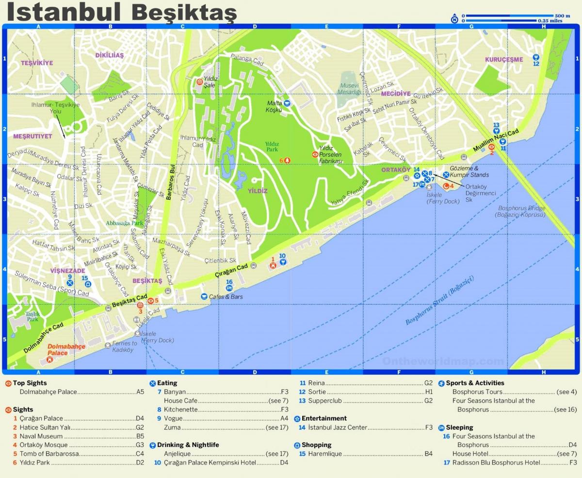 kaart van besiktas istanbul
