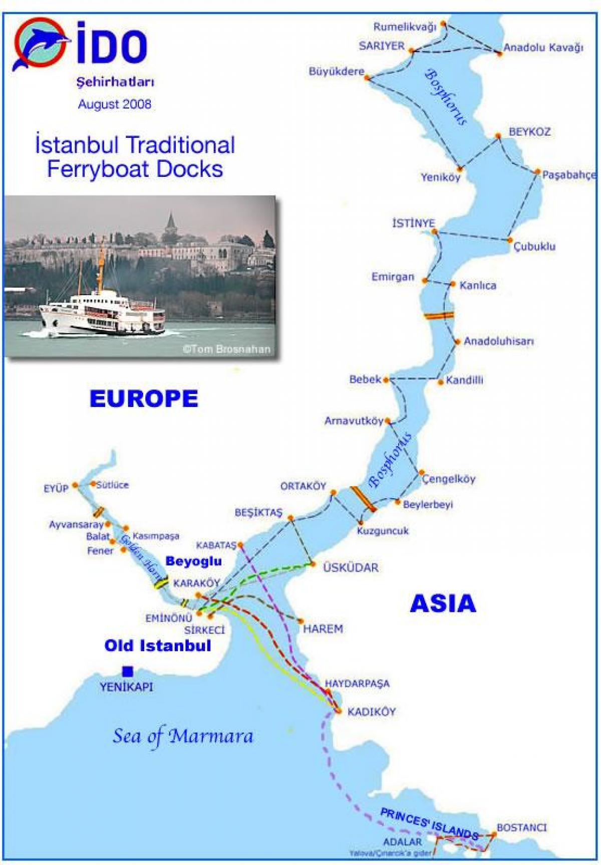 bosporus ferry kaart