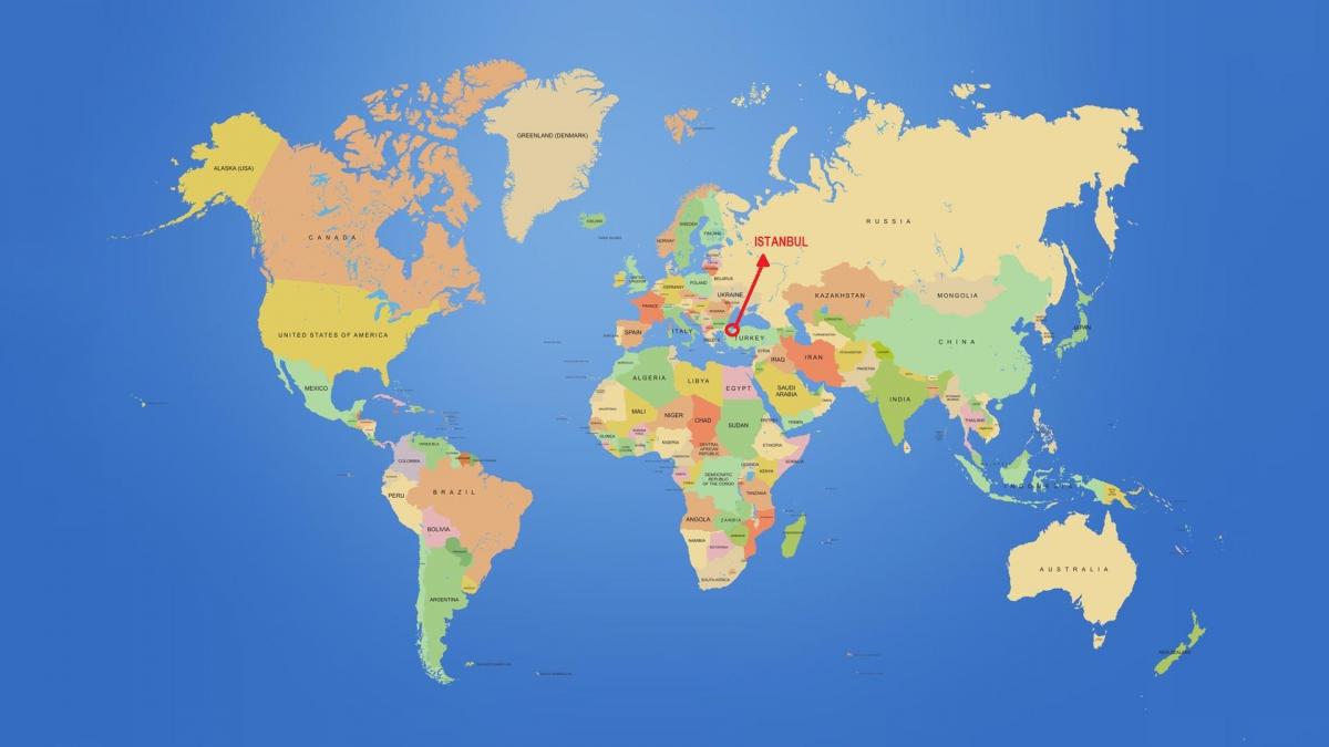 istanboel turkije kaart van de wereld
