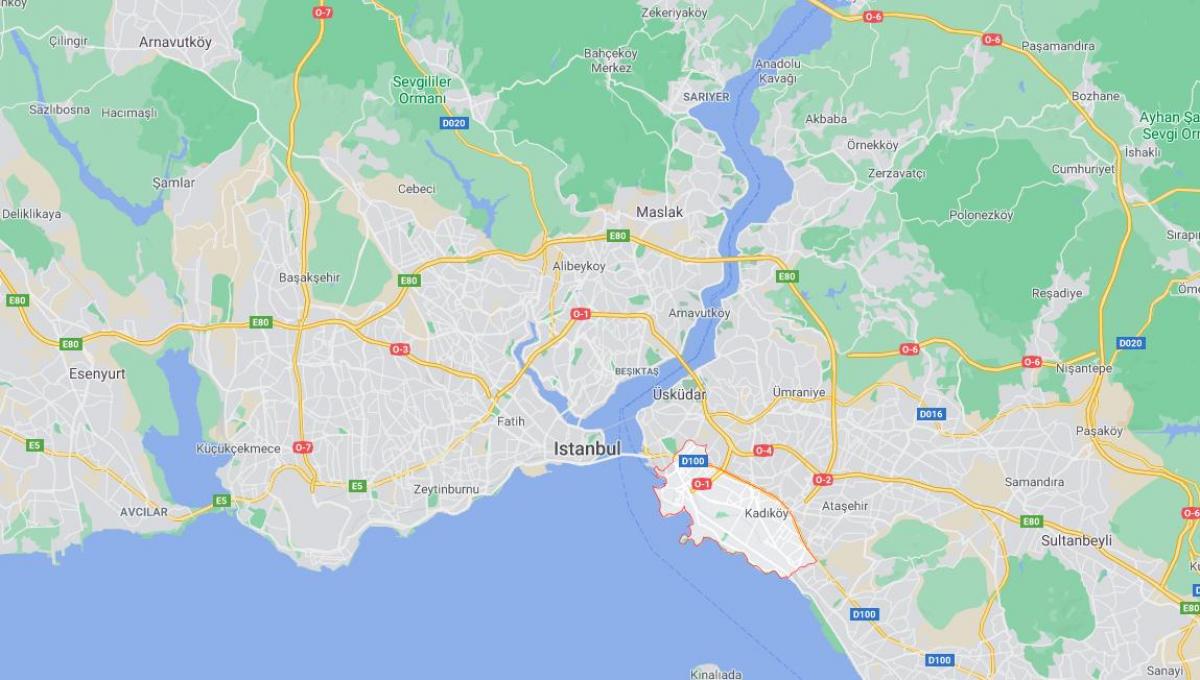 kaart van kadikoy istanbul