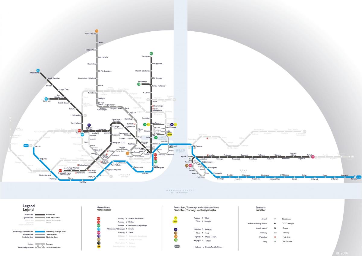 marmaray metro kaart