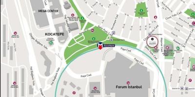 Kaart van forum istanbul
