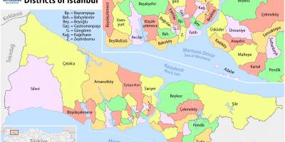 Istanbul wijken kaart