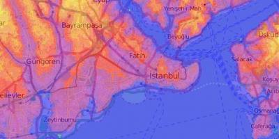 Kaart van istanbul topografische