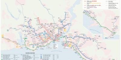 Istanbul rapid transit kaart