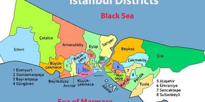 Kaart van istanbul gebied