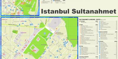 Het Sultanahmet-plein kaart